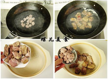 春笋腊排骨瘦肉煲的做法(荤素搭配)
