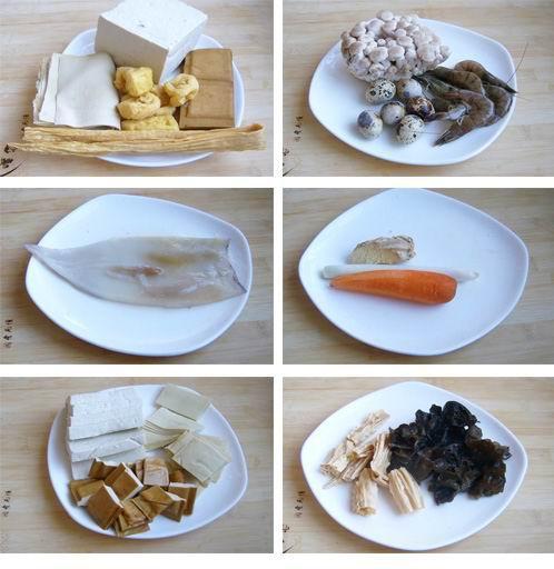 五福豆腐煲的做法(春节菜谱-寓意幸福美满的一道过年菜)