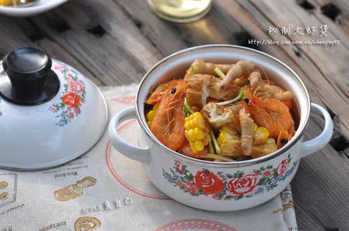 秘制大虾煲的做法(秘制五星级吃虾法)