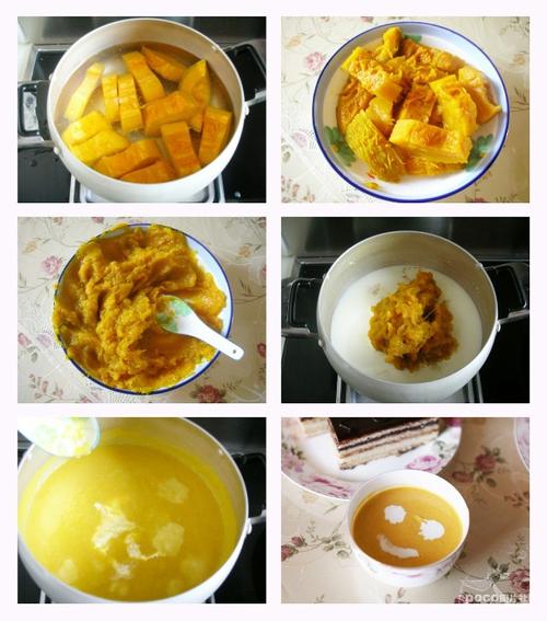 奶油南瓜浓汤的做法