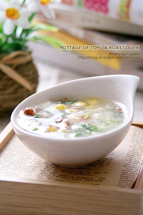 烤鸭豆腐羹的做法