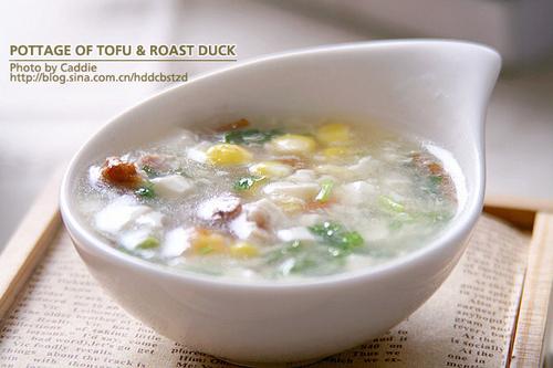 烤鸭豆腐羹的做法
