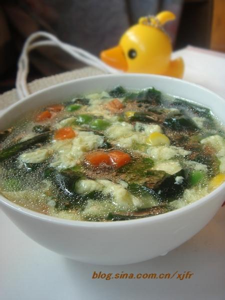 五彩蛋花羹的做法