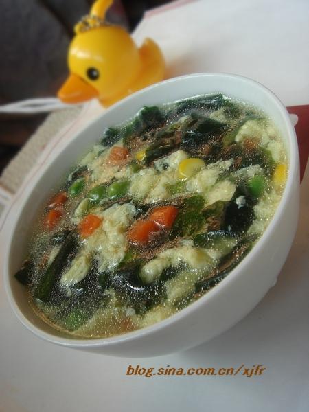 五彩蛋花羹的做法