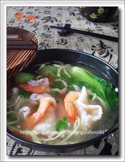 三鲜敲虾汤的做法