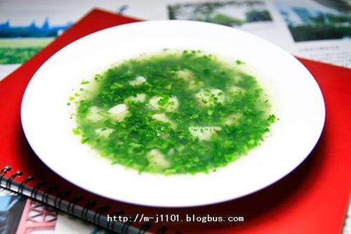 荠菜鳕鱼羹的做法