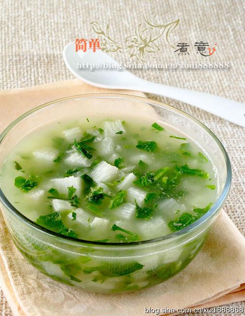 荠菜山药羹的做法