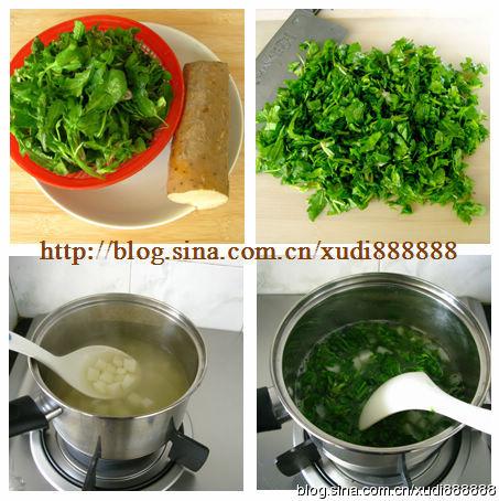 荠菜山药羹的做法