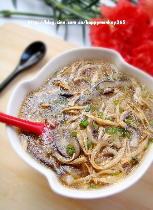 香菇鸡丝羹的做法