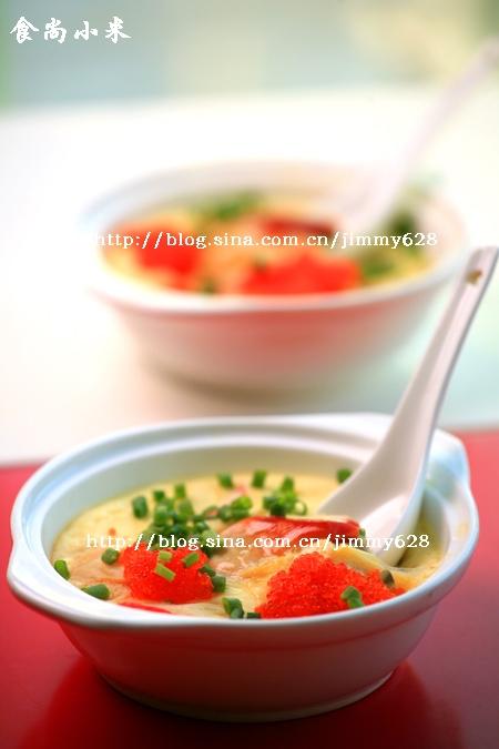 北极贝鱼籽蒸蛋羹的做法