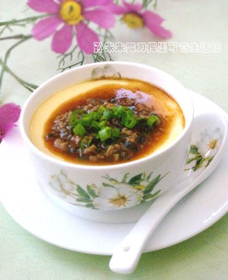 浇汁蛋羹的做法