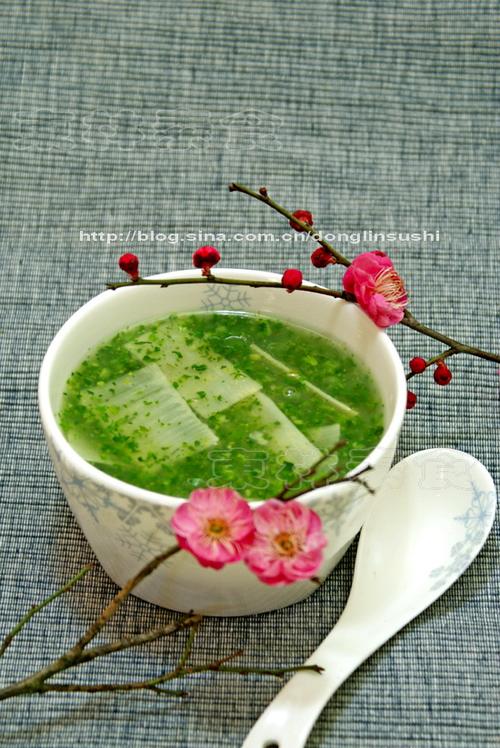 荠菜笋片羹的做法