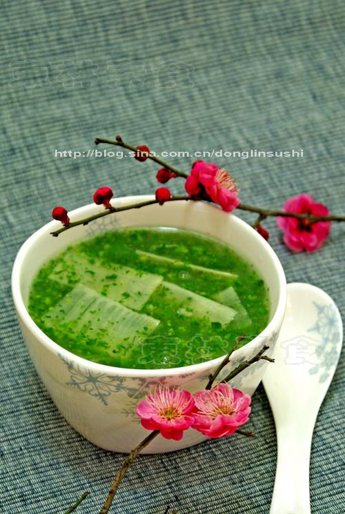 荠菜笋片羹的做法