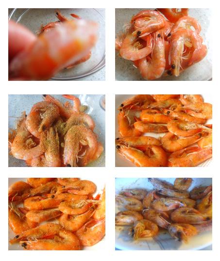 微波烤虾的做法