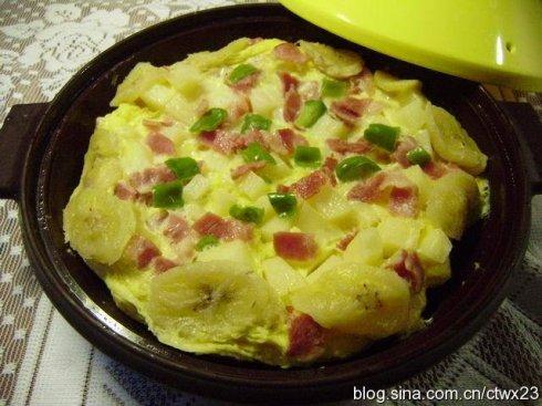 微波炉乡村土豆烘蛋的做法