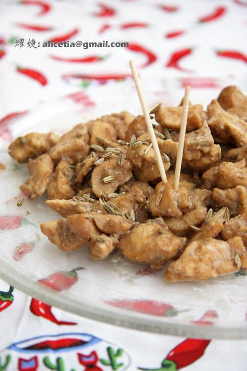 微波烤鸡块的做法