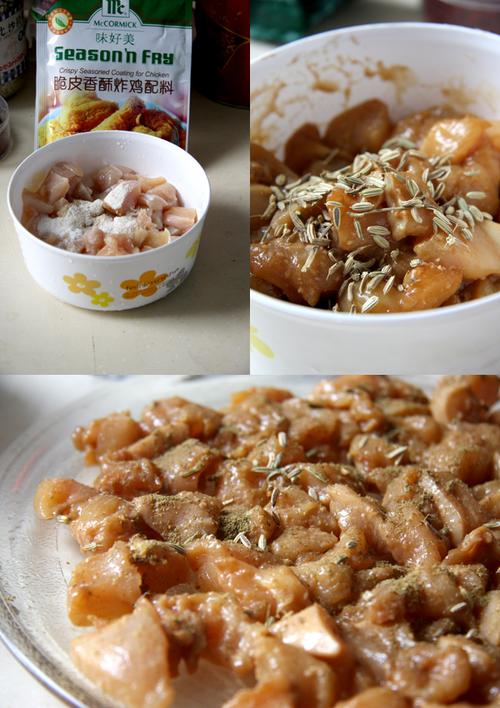 微波烤鸡块的做法