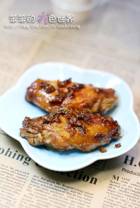 微波蒜香鸡翅的做法