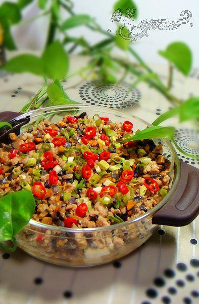 微波炉香菇肉末蒸豆腐的做法