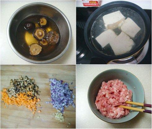 微波炉香菇肉末蒸豆腐的做法