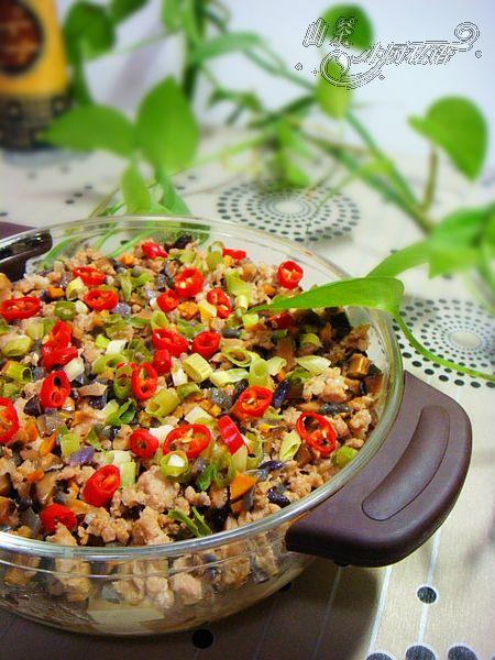 微波炉香菇肉末蒸豆腐的做法