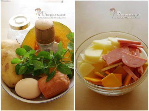 无油旱蒸蛋香什蔬锅的做法