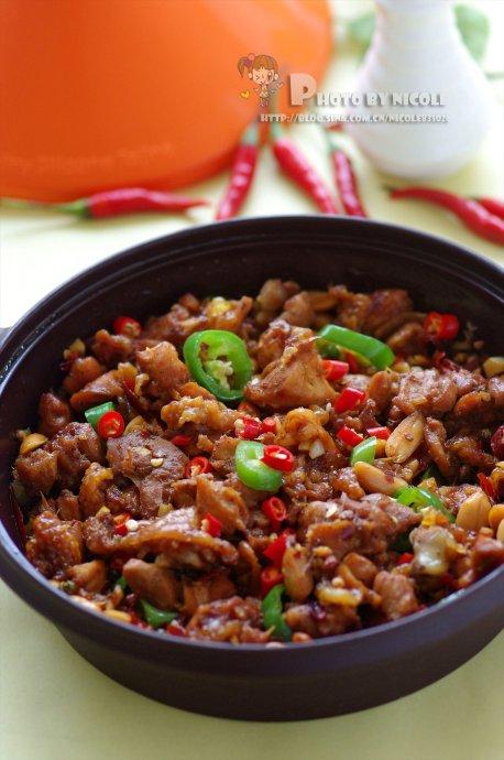 微波炉快手香辣花生酱鸡丁的做法