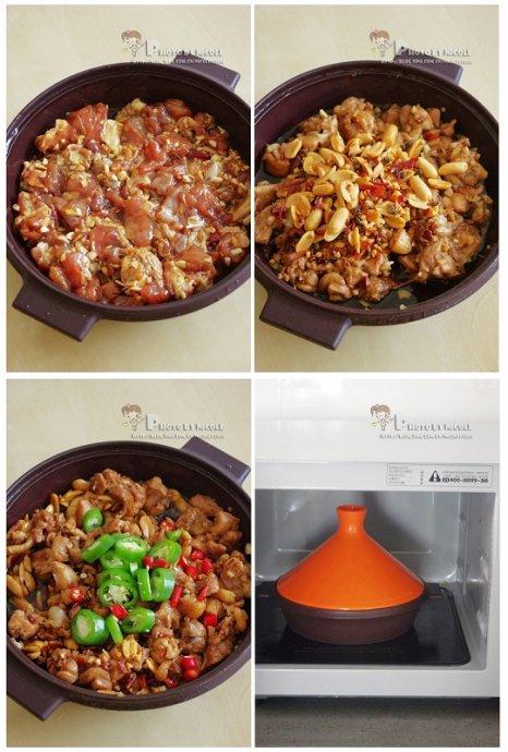 微波炉快手香辣花生酱鸡丁的做法