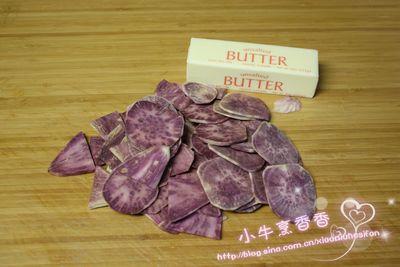 自制巧微波炉紫薯片的做法