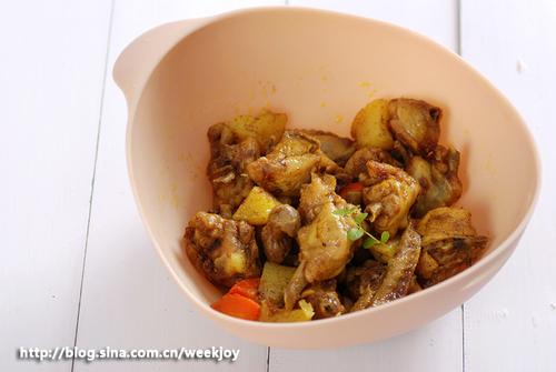 微波炉咖喱鸡块的做法