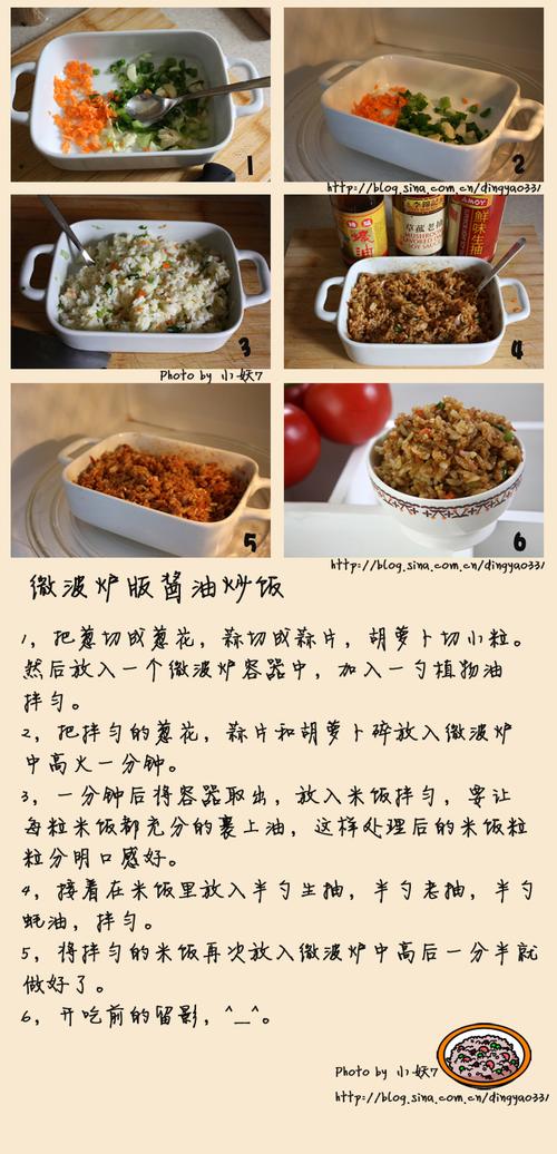 5分钟微波炉版酱油炒饭的做法