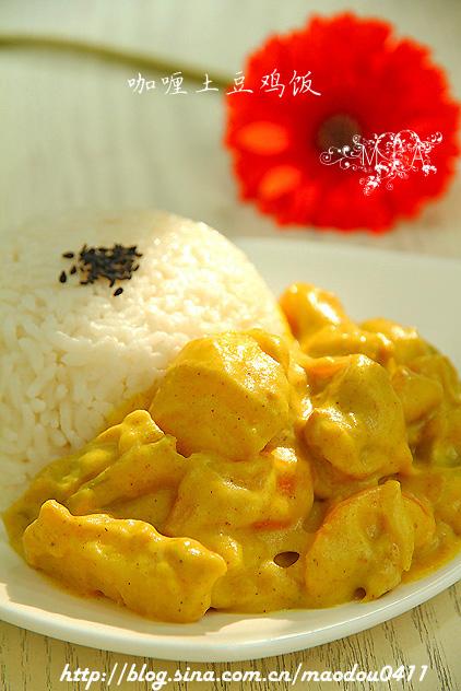 微波炉咖喱土豆鸡饭的做法