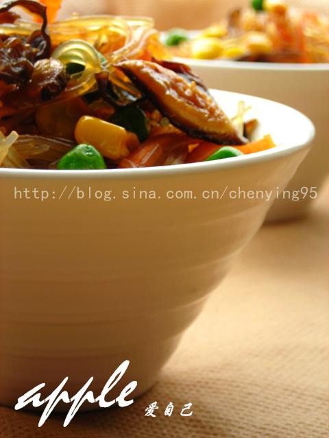 微波炉做出的五色健康粉丝的做法