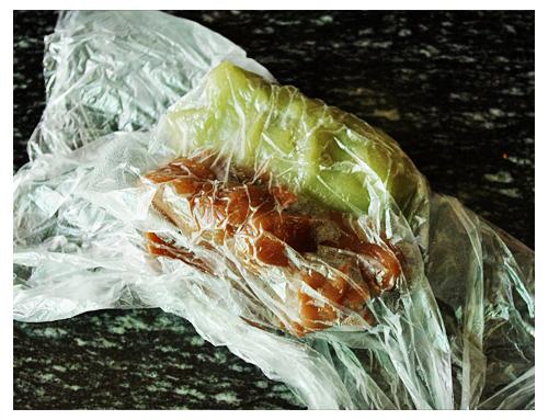 微波炉双色豆沙凉糕的做法