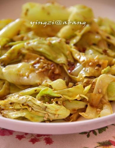 微波炉酸辣包菜的做法