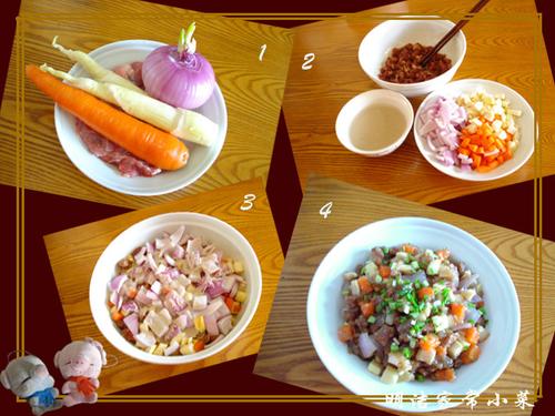 素炒三丁的做法