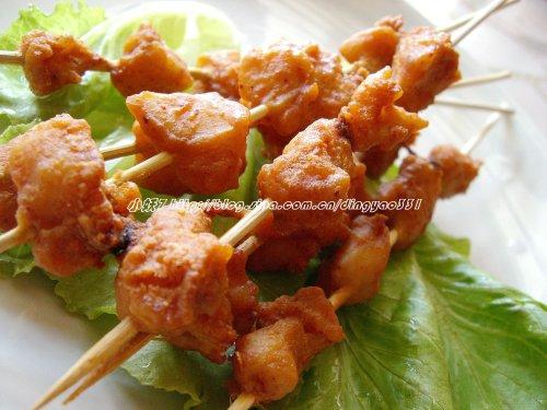 微波炉烤鸡肉串的做法