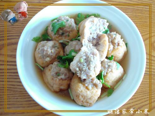 肉馅豆腐泡的做法