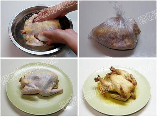 微波炉Q香盐锔鸡的做法
