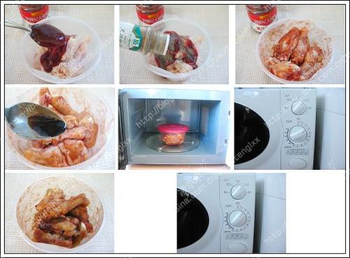 微波炉黑椒蜜汁鸡腿的做法