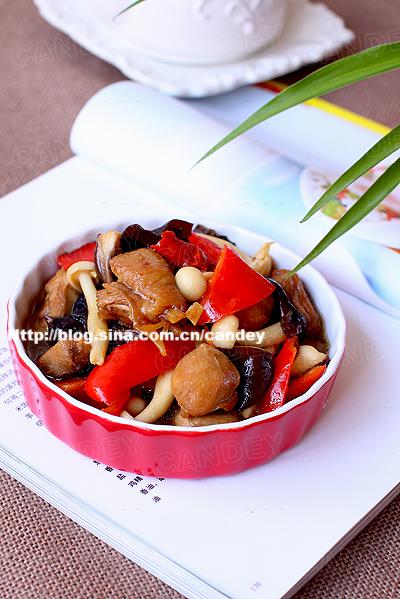 微波炉菌菇鸡腿的做法