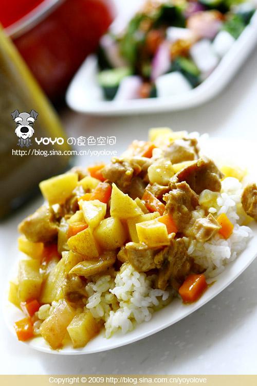 微波炉咖喱鸡的做法