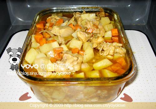 微波炉咖喱鸡的做法