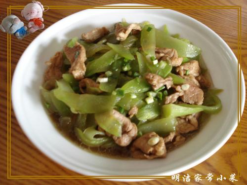 莴苣炒肉片的做法