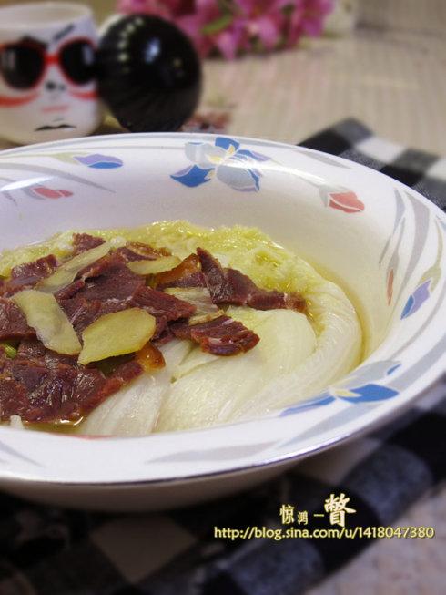 白菜蒸火腿的做法