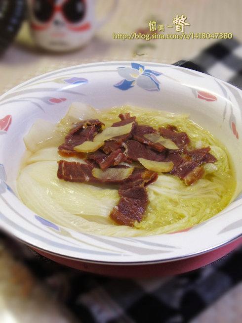 白菜蒸火腿的做法