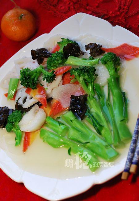 鲍鱼汁浸时蔬的做法