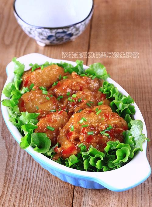 鱼香鲍菇盒的做法