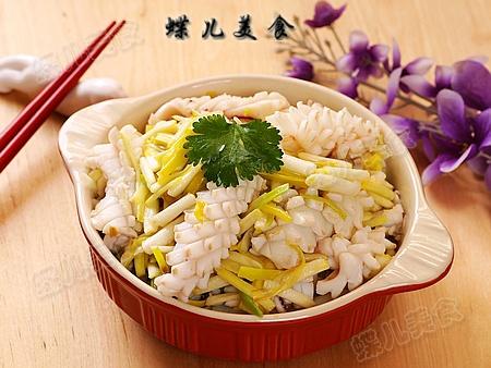 蒜黄炒鲜鱿鱼的做法