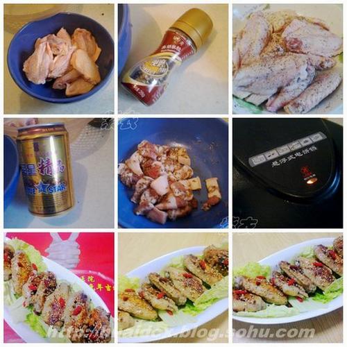 电饼铛啤酒黑胡椒烤翅的做法
